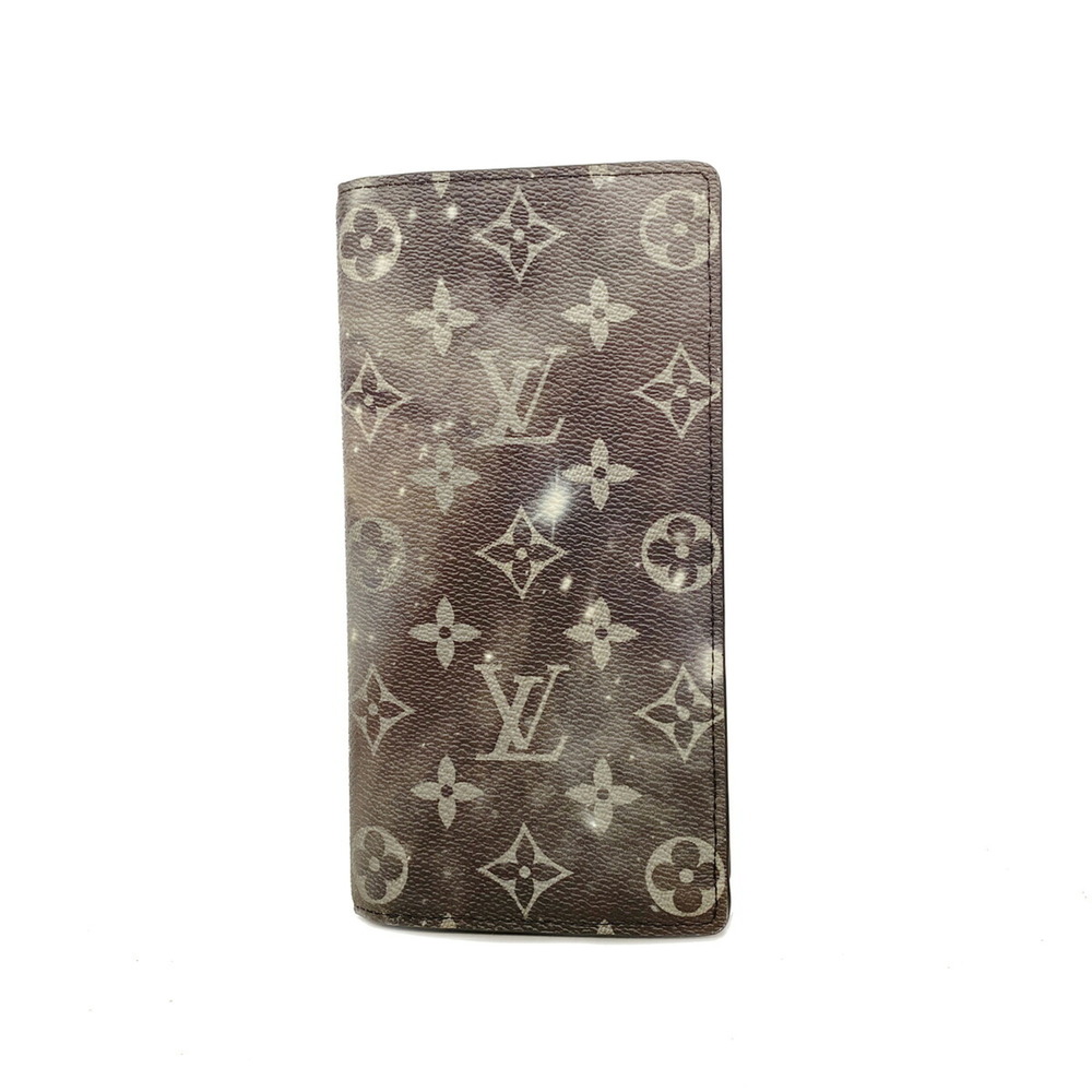 Louis Vuitton Monogram Galaxy Portefeuille Brazza Long Wallet M63871 Black Men's